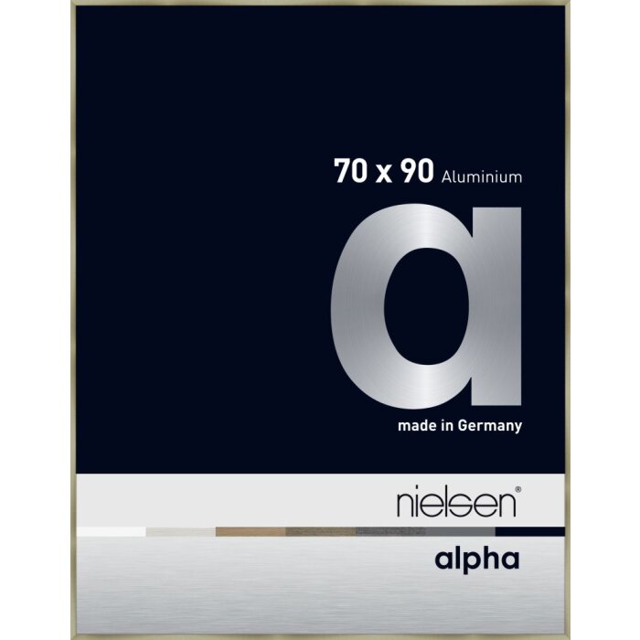 Cornice Nielsen in alluminio Alpha TCSC 70x90 cm in acciaio inox spazzolato
