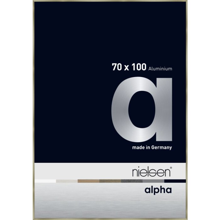 Cornice Nielsen in alluminio Alpha TCSC 70x100 cm in acciaio inox spazzolato