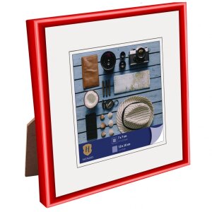 Henzo Cornice di plastica Napoli 10x10 cm rosso