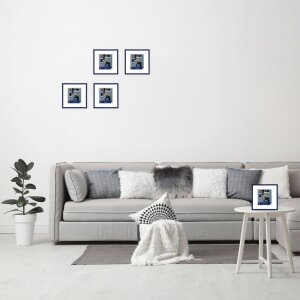 Henzo Cornice di plastica Napoli 10x10 cm blu