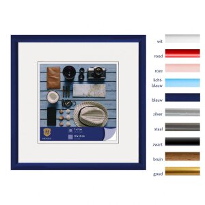 Henzo Cornice di plastica Napoli 10x10 cm blu