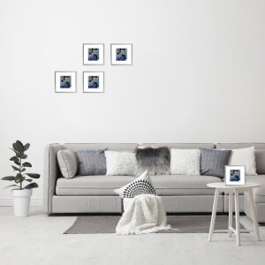 Henzo cornice in plastica Napoli 10x10 cm argento