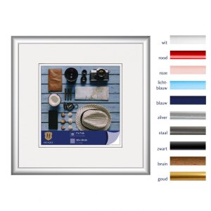 Henzo cornice in plastica Napoli 10x10 cm argento