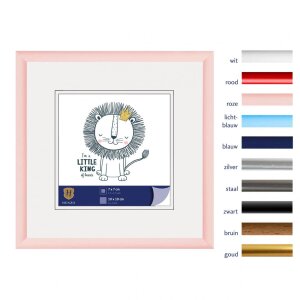 Henzo Cornice in plastica Napoli 10x10 cm rosa