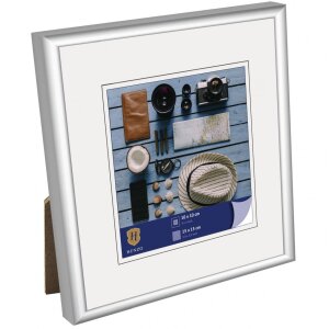 Henzo Cornice di plastica Napoli 15x15 cm argento