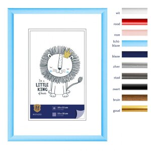 Henzo Cornice in plastica Napoli 15x20 cm azzurro