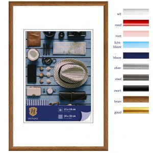 Henzo Cornice in plastica Napoli 20x30 cm marrone medio