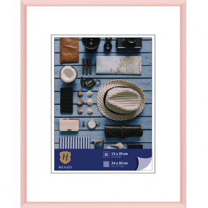 Henzo Cornice in plastica Napoli 24x30 cm rosa