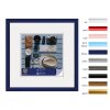 Henzo Cornice in plastica Napoli 30x30 cm blu