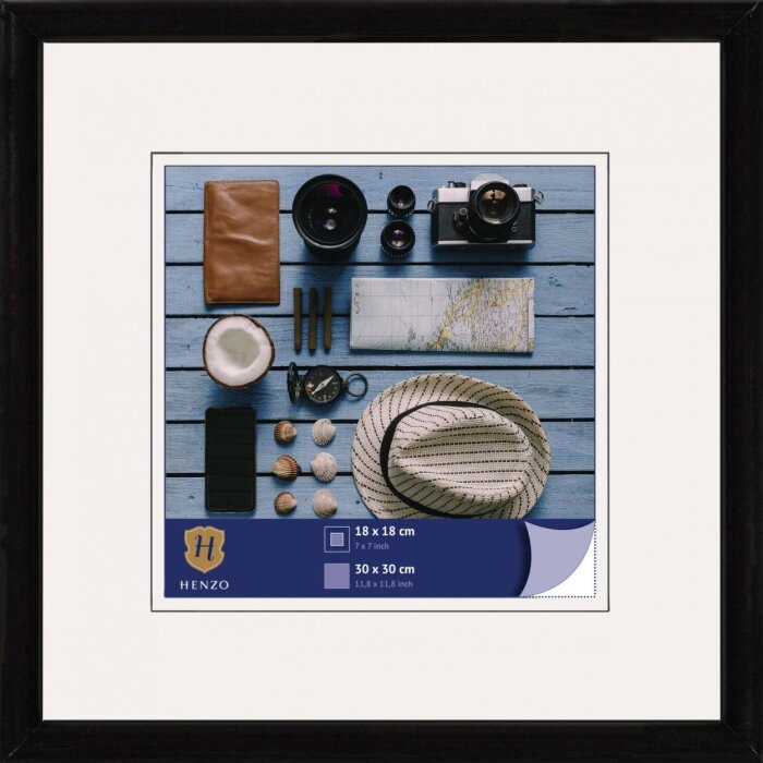Henzo Cornice in plastica Napoli 30x30 cm nero