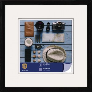 Henzo Cornice in plastica Napoli 30x30 cm nero