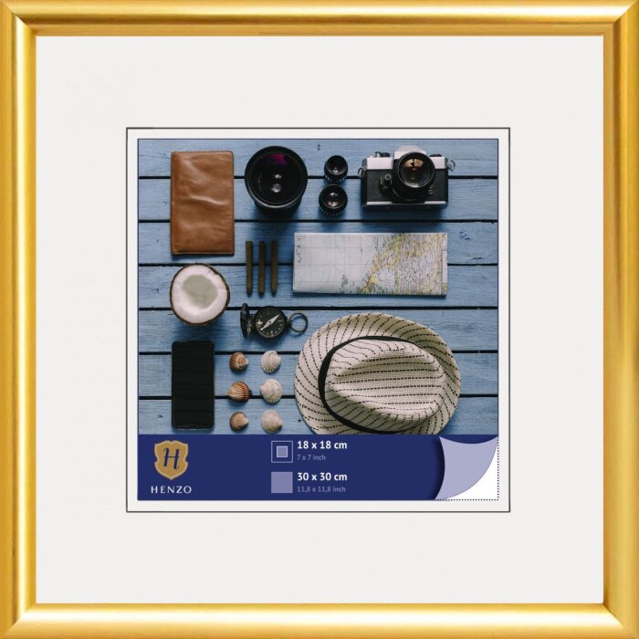 Henzo Cornice in plastica Napoli 30x30 cm oro