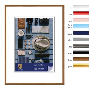 Henzo Cornice in plastica Napoli 30x40 cm marrone medio