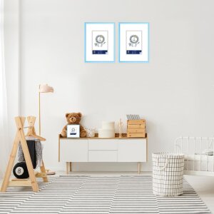 Henzo Cornice in plastica Napoli 30x45 cm azzurro