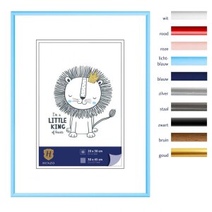 Henzo Cornice in plastica Napoli 30x45 cm azzurro