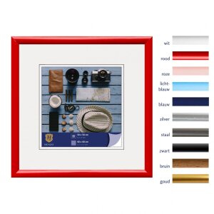 Henzo Cornice di plastica Napoli 40x40 cm rosso