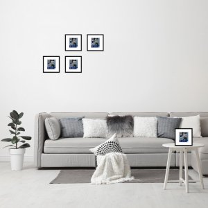 Henzo Cornice in plastica Napoli 40x40 cm nero