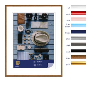 Henzo Cornice in plastica Napoli 40x50 cm marrone medio