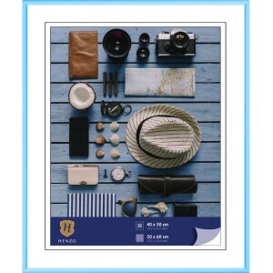 Henzo Cornice in plastica Napoli 50x60 cm azzurro