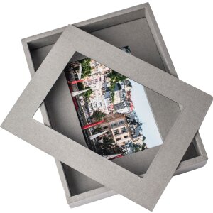 Passepartout cornice 10x15 cm grigio
