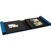 HNFD Album fotografico Lona lino blu 1000 foto 34,5x33 cm 168 pagine nere