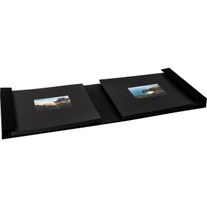 HNFD Album fotografico Lona in lino nero 1000 foto 34,5x33 cm 168 pagine nere