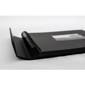 HNFD Album fotografico Lona in lino nero 1000 foto 34,5x33 cm 168 pagine nere