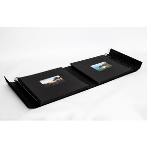 HNFD Album fotografico Lona in lino nero 1000 foto 34,5x33 cm 168 pagine nere