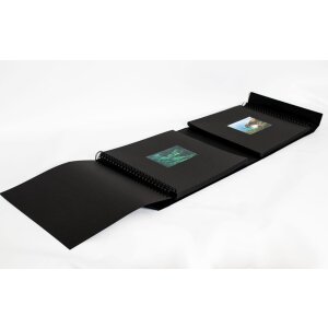 HNFD Album fotografico Lona in lino nero 1000 foto 34,5x33 cm 168 pagine nere