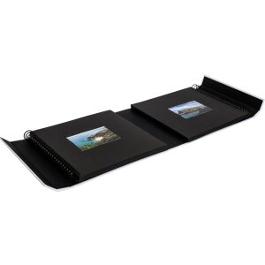 HNFD Album fotografico Lona lino bianco 1000 foto 34,5x33 cm 168 pagine nere