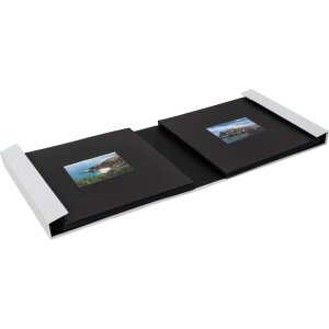 HNFD Album fotografico Lona lino bianco 1000 foto 34,5x33 cm 168 pagine nere