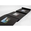 HNFD Album fotografico Lona lino bianco 1000 foto 34,5x33 cm 168 pagine nere