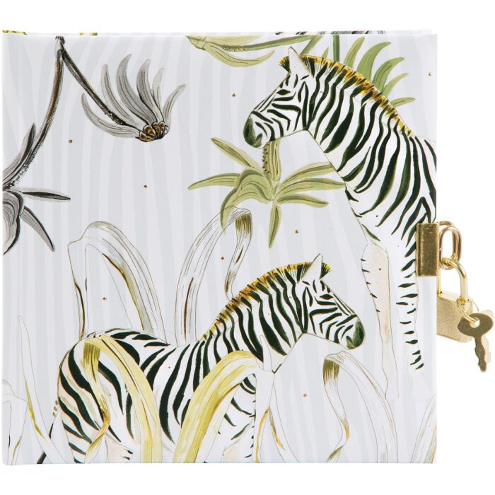Diario Wild Life Zebra con serratura