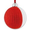 Foto Globo di neve 10x10 cm Ciondolo albero di Natale rosso