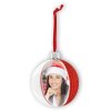 Foto Globo di neve 10x10 cm Ciondolo albero di Natale rosso