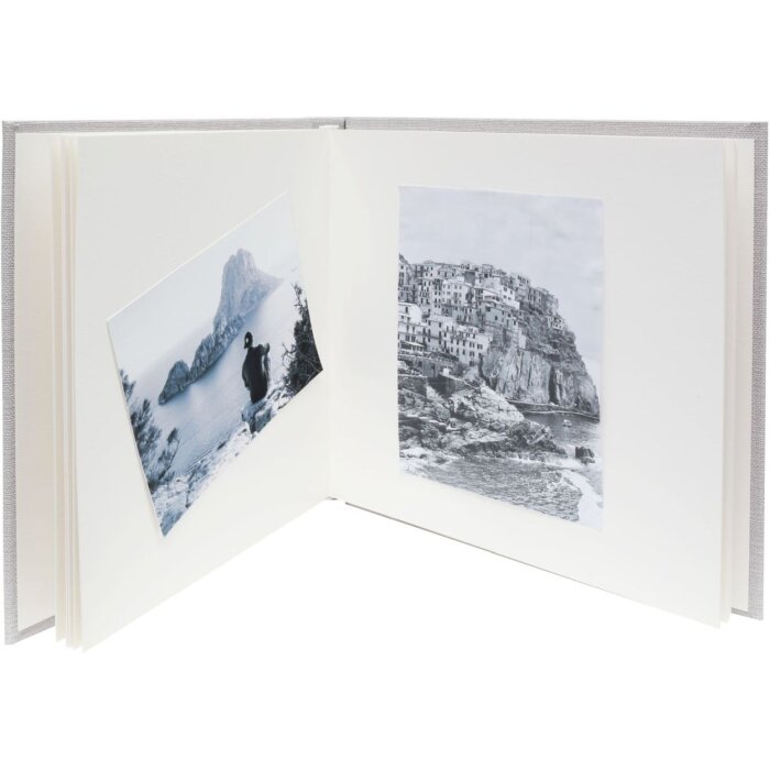 Album fotografico in lino Deknudt A66DF7 30x30 cm Grigio