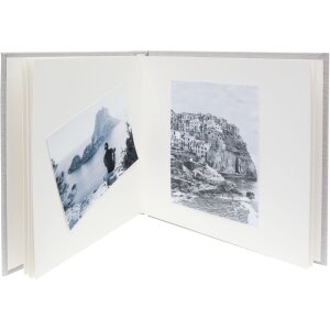 Album fotografico in lino Deknudt A66DF7 30x30 cm Grigio