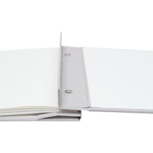 Album a vite Deknudt A66DH740SI Copertina in lino grigio 20x20 cm
