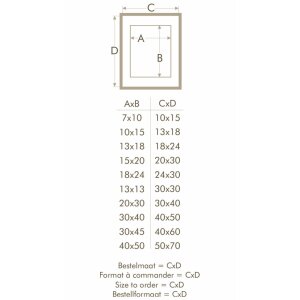 Cornice in legno Deknudt S223H1 naturale 40x50 cm