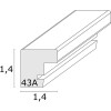 S43AH Cornice in legno Deknudt 20x20 cm natura