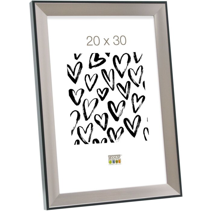 Cornice in plastica S45FD2 argento 18x24 cm vetro antiriflesso