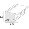 Cornice in plastica S45FD2 argento 18x24 cm vetro antiriflesso
