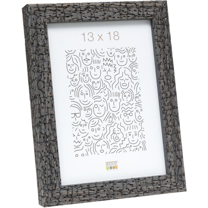 Cornice di legno S45RL grigio 10x15 cm