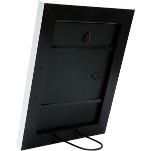 Cornice in bianco con bordo interno argentato 21x29,7 cm