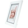 Cornice in bianco con bordo interno argentato 21x29,7 cm