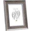 Cornice in legno S46E bordo argento 30x30 cm vetro grigio antiriflesso