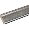 Cornice in legno S46E bordo argento 30x30 cm vetro grigio antiriflesso
