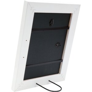 Cornice in legno S46E bordo argento 30x40 cm vetro bianco antiriflesso