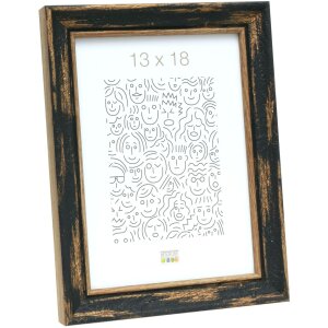 Cornice di legno S46TG nero 13x18 cm
