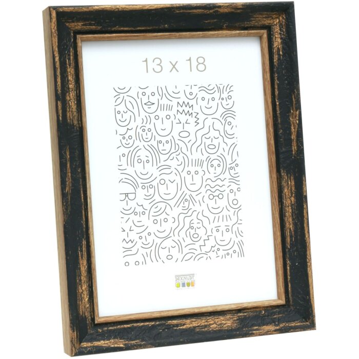 Cornice di legno S46TG nero 15x20 cm